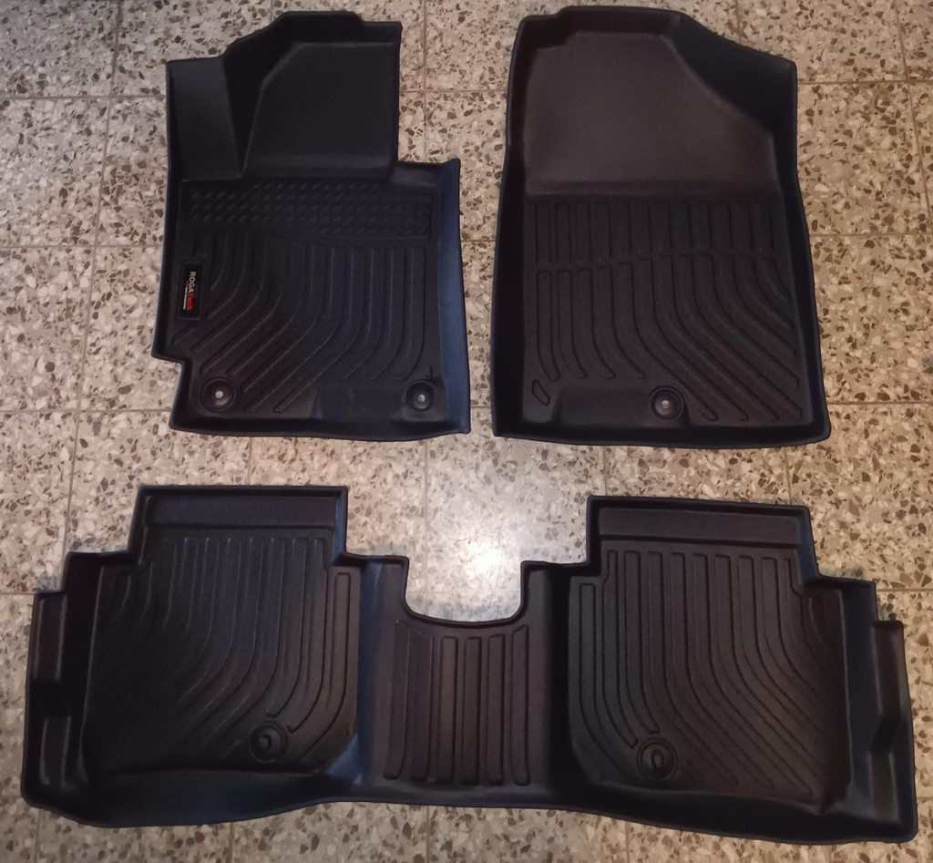 Hyundai Elantra 2011-2017, (Con grada) Alfombras de bandeja AY, 2 filas, Rogatech.