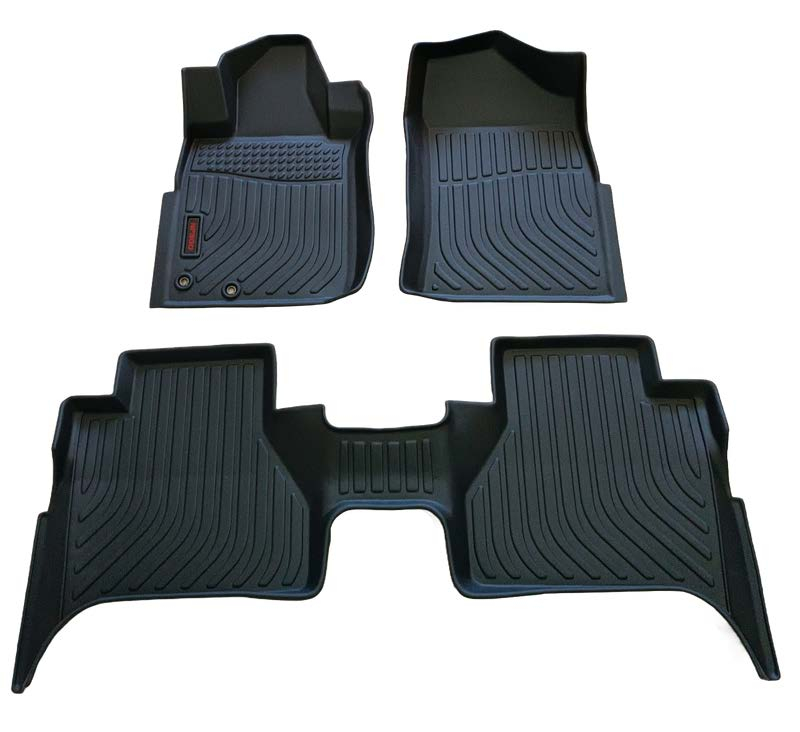 Nissan Frontier / NP300 Con Portavaso, 2016-2026, Alfombras de Bandeja AY, 2 filas, Rogatech