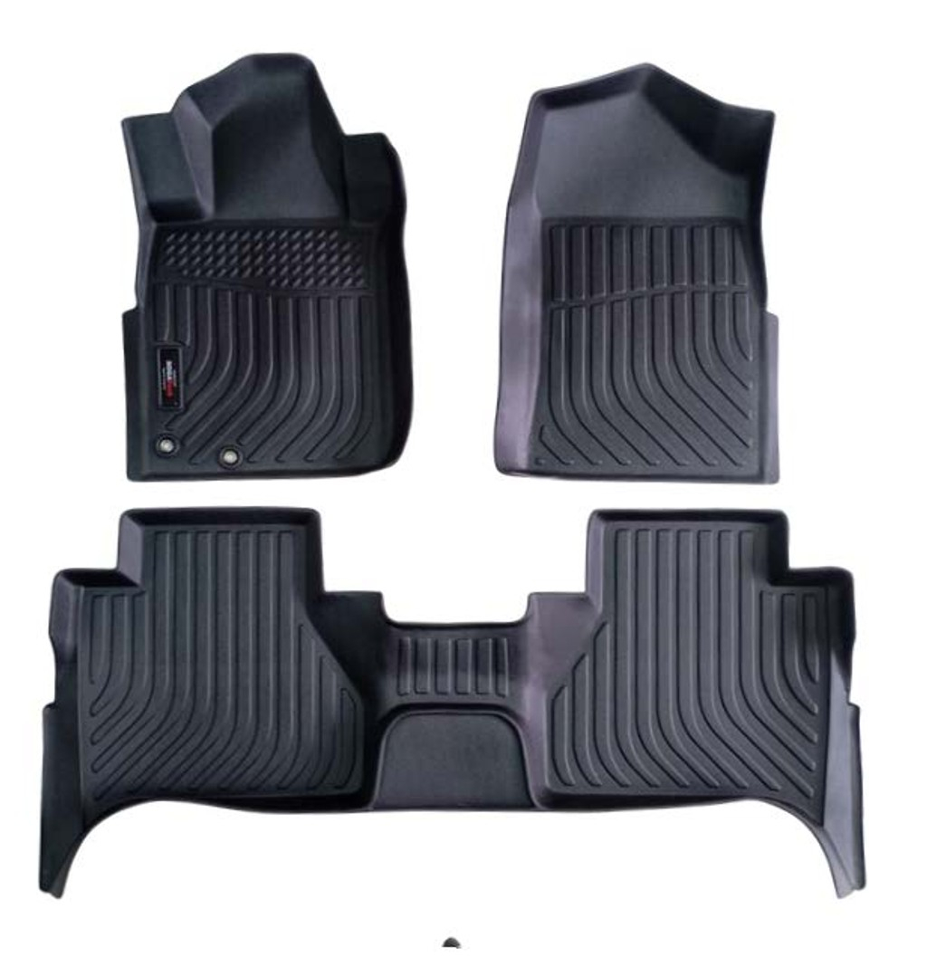 Nissan Frontier / NP300 2016-2026 (Sin portavaso), Alfombras de Bandeja AY, 2 filas, Rogatech.