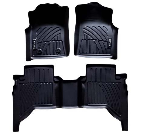 Toyota Hilux 2005-2015, Alfombras de Bandeja KQ (3D), 2 filas, Rogatech.