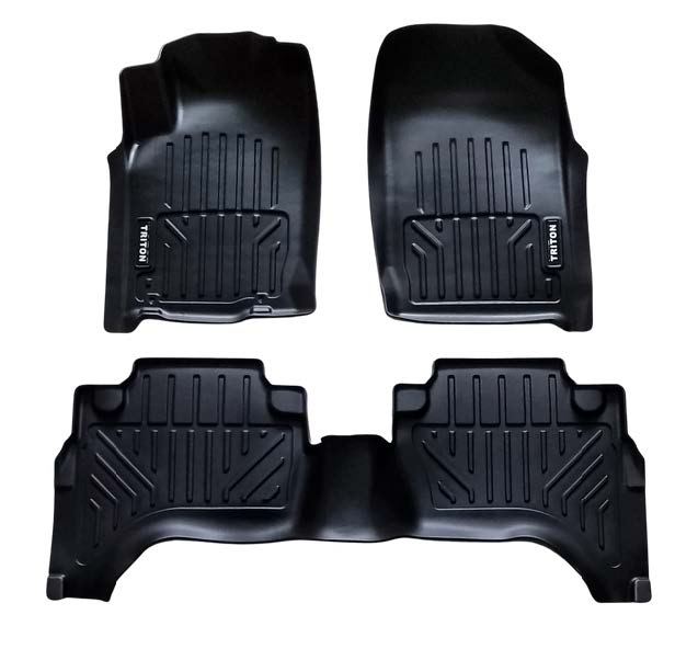 Mitsubishi L200 2008-2014, Alfombras de Bandeja KQ, 2 filas, Rogatech.