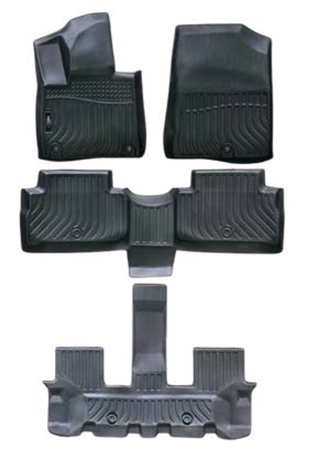 Hyundai Santa Fe 2025-2026, Alfombras de Bandeja AY, 3 filas, Rogatech.