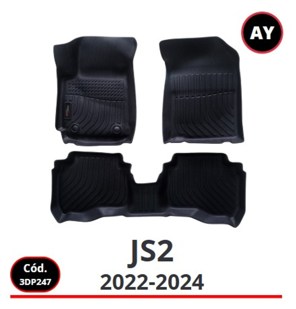 JAC JS2 2022-2024, Alfombras de Bandeja AY, 2 filas, Rogatech.