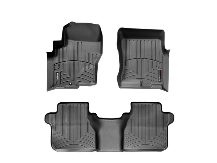 Nissan Frontier 2005-2015 Doble cabina, Alfombras de Bandeja, 2 filas, WeatherTech.