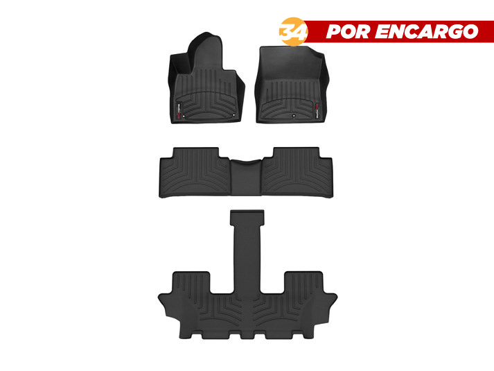 Kia Sorento 2021-2025,  Alfombras de Bandeja, 3 filas, WeatherTech.