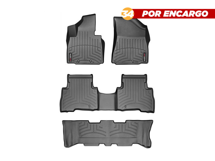 Kia Sorento 2015, Alfombras de Bandeja, 3 filas, WeatherTech.