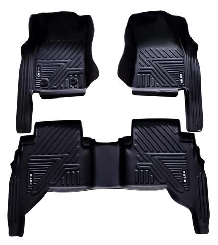 Toyota Hilux 2005-2015, Alfombras de Bandeja KQ (5D), 2 filas, Rogatech.