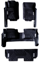 Mitsubishi Montero Sport 4x4 Recta 2016-2026, Alfombras de Bandeja KQ, 3 filas, Rogatech.
