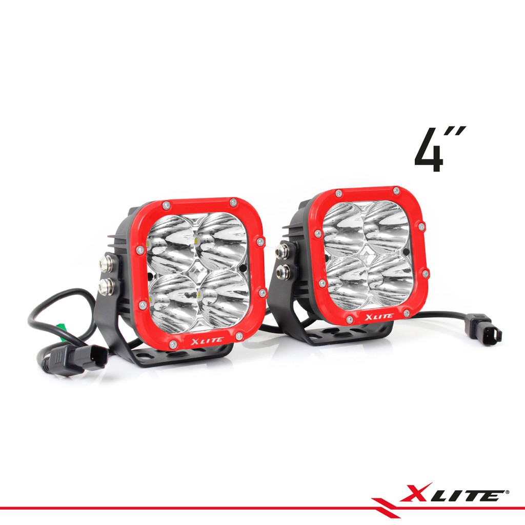 Halógeno LED Cuadrado de 4.6″ Rojo (PAR) – XLITE