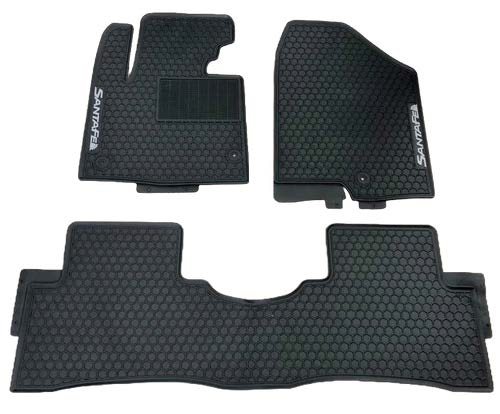 Hyundai Santa Fe 2013-2018, Alfombra de hule AZ, 2 filas, Rogatech