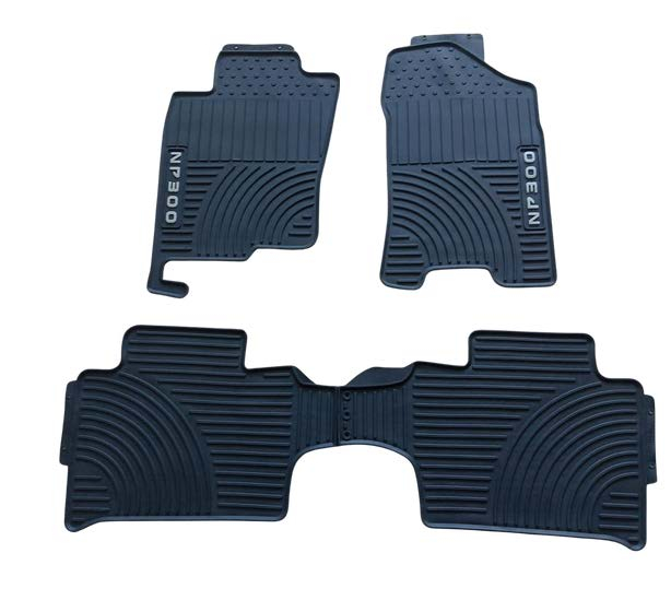 Nissan NP300 Frontier 2014-2024, Alfombras de hule AZ, 2 filas, Rogatech