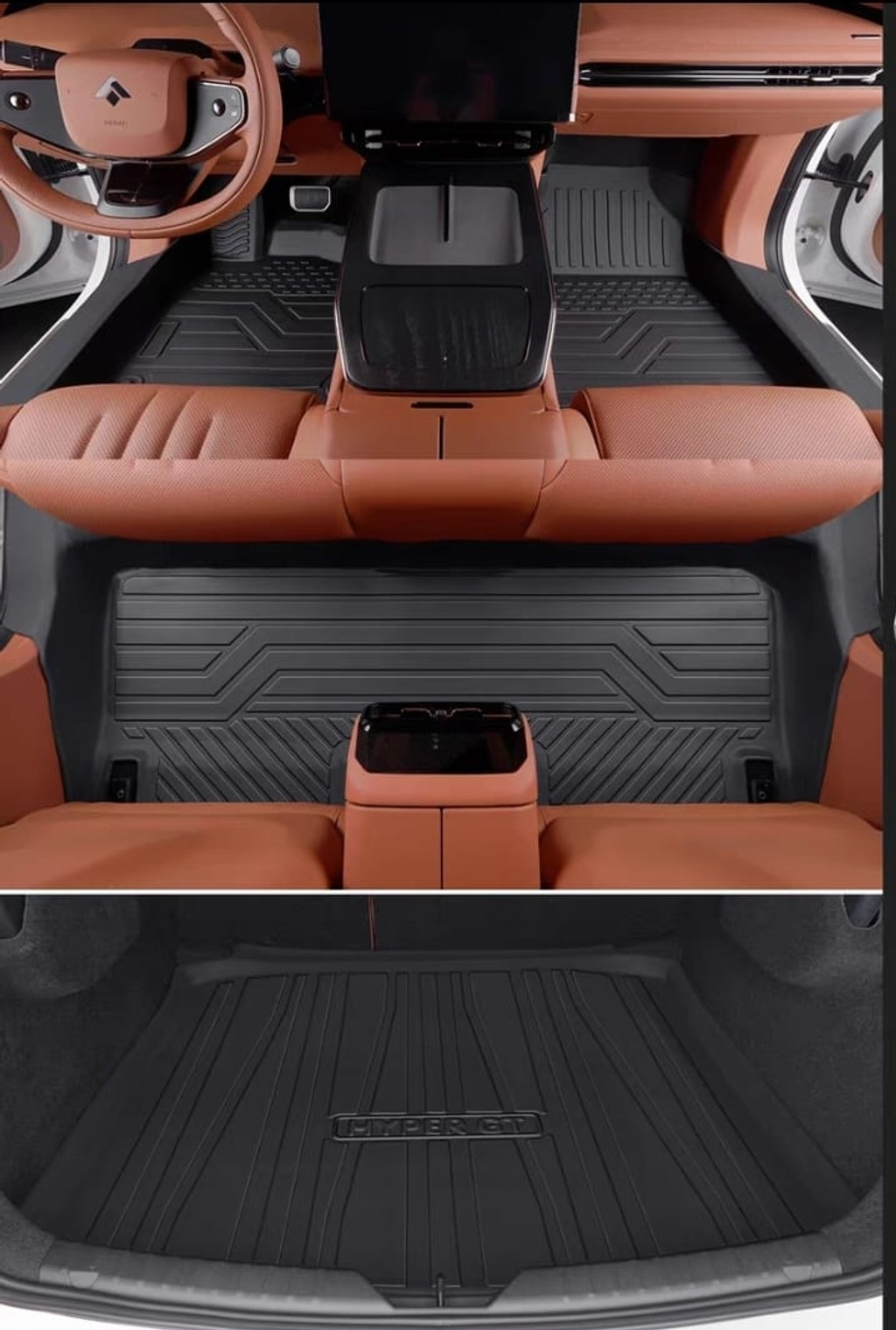 AION Hyptech GT 2023-2025, Alfombras de Bandeja, 2 filas y cajuela.