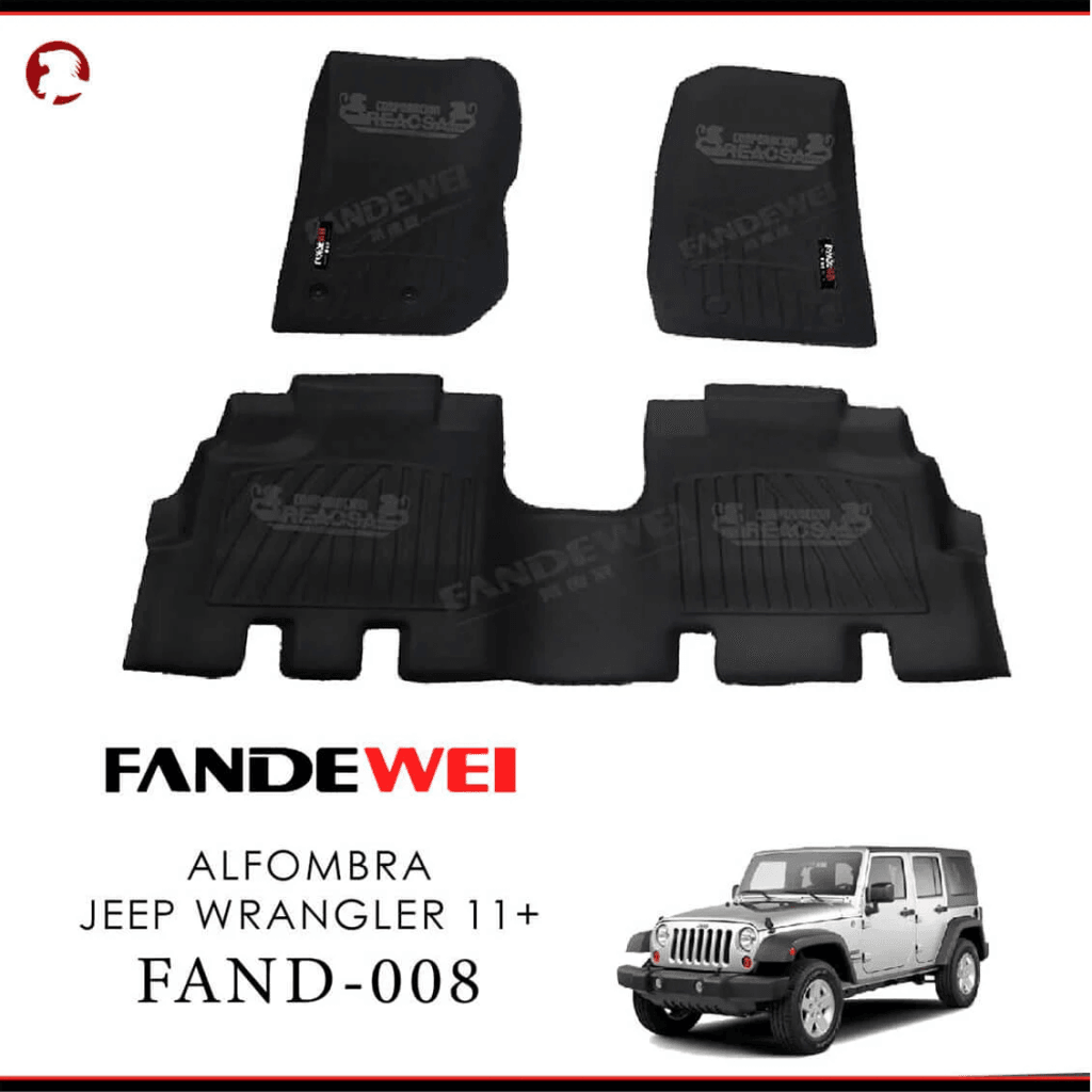 Jeep Wrangler 2011-2018, Alfombras de Bandeja, 2 filas, Fandewei.