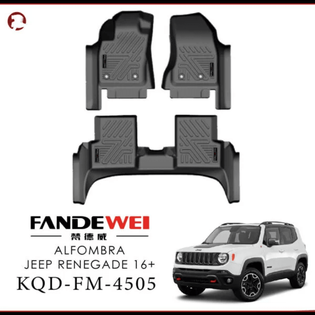 Jeep Renegade 2016-2026, Alfombras de Bandeja, 2 filas, Fandewei.