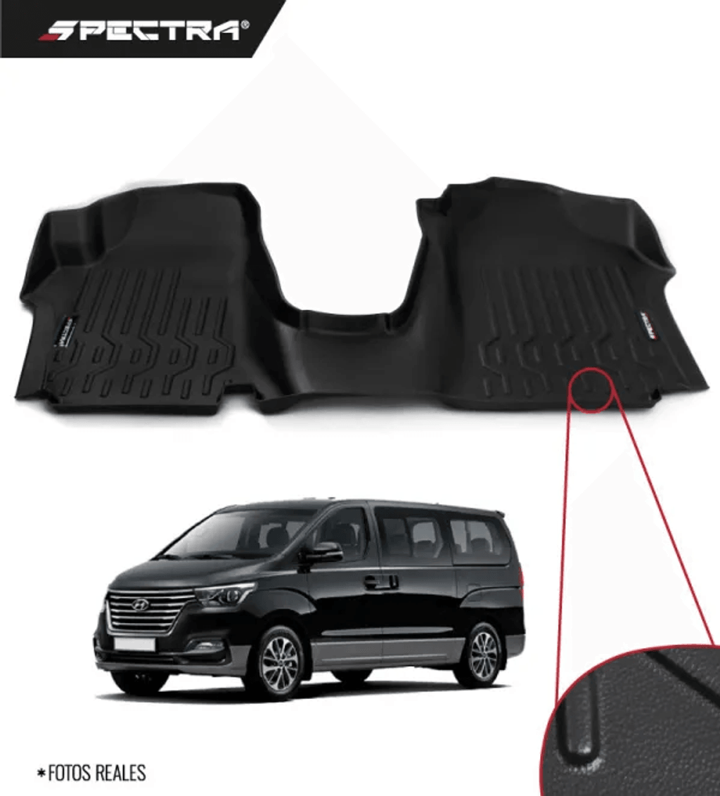 Hyundai H1/Starex 2017-2021, Alfombras de Bandeja Lisas, 1 fila, Spectra.