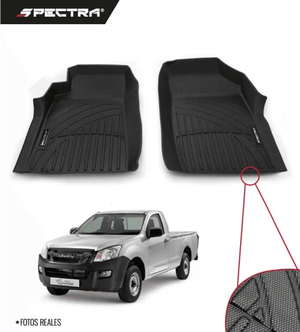 Isuzu D-MAX 2015-2020, Alfombras de Bandeja Antideslizante, 1 Fila, Spectra.