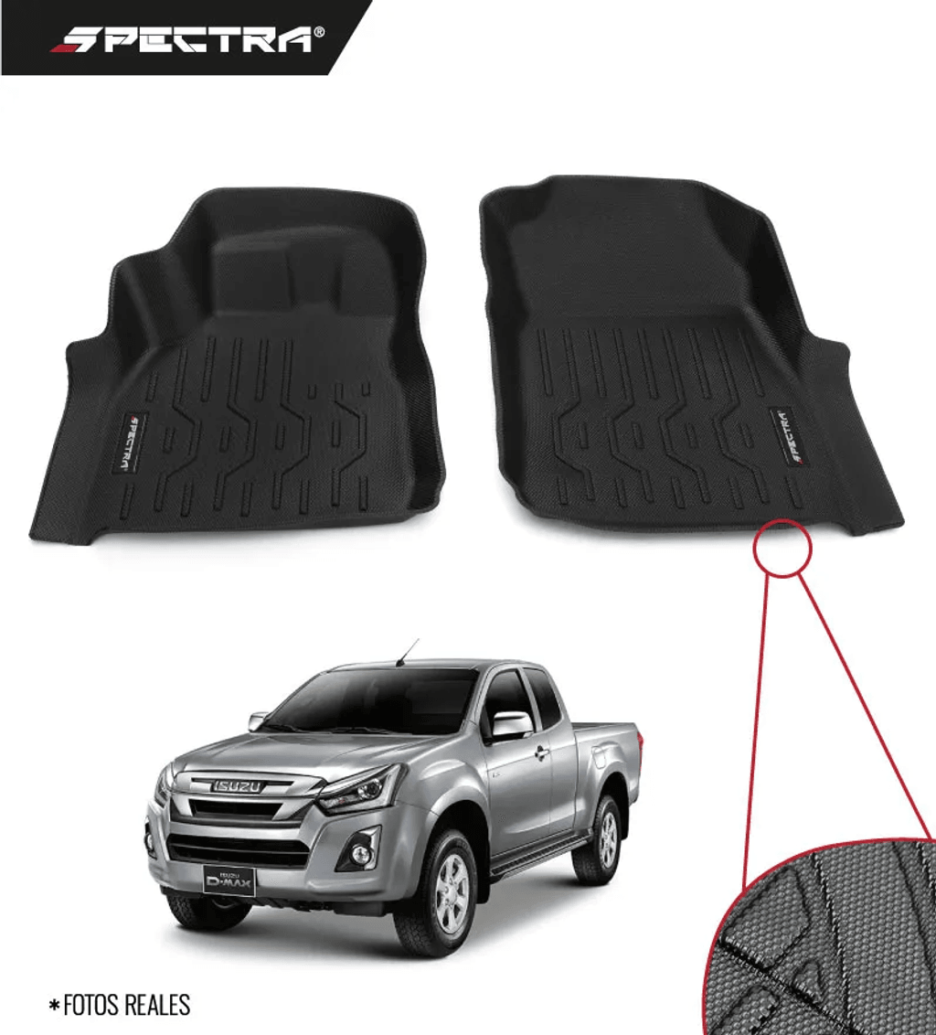 Isuzu D-MAX 2021-2026, Alfombras de Bandeja 1 Fila, Antideslizante, Spectra.