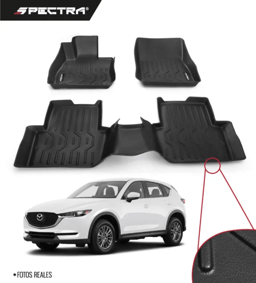 Mazda CX-5 2017-2021, Alfombras de Bandeja Lisa, 2 filas, Spectra.