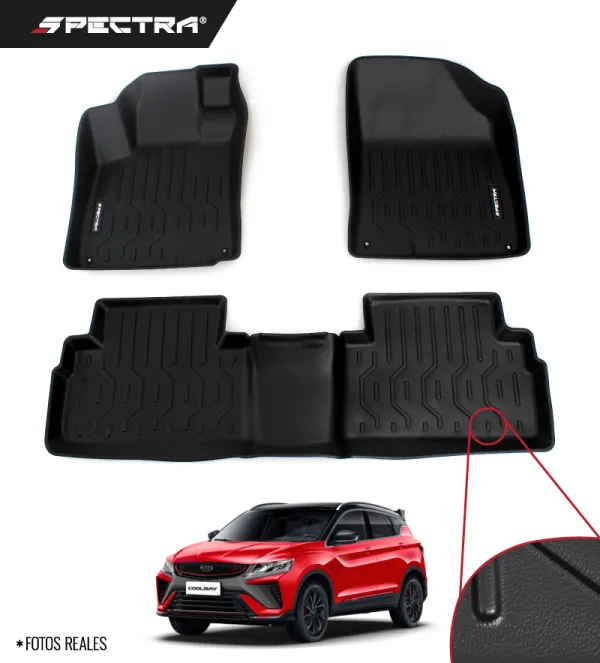 Geely Coolray 2021-2026, Alfombras de Bandeja Lisas, 2 filas, Spectra