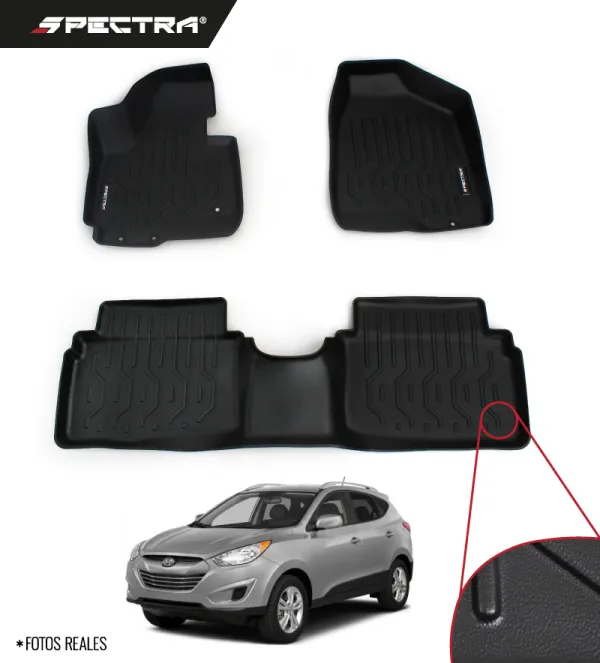 Hyundai Tucson 2011-2015, Alfombra de Bandeja Lisa, 2 Filas, Spectra