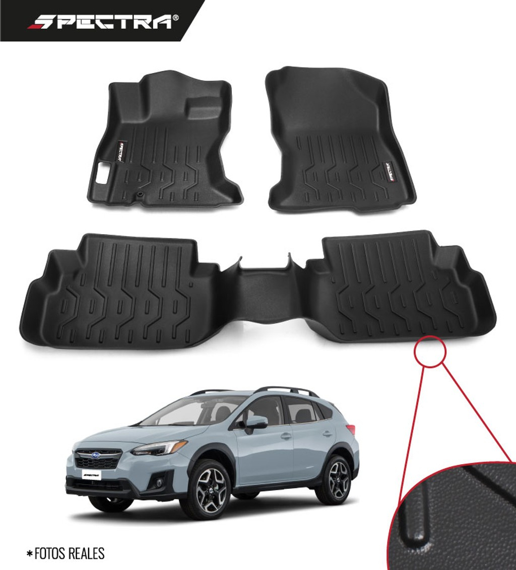 Subaru XV Crosstrek 2018-2025, Alfombrsa de Bandeja Lisas, 2 filas, Spectra.