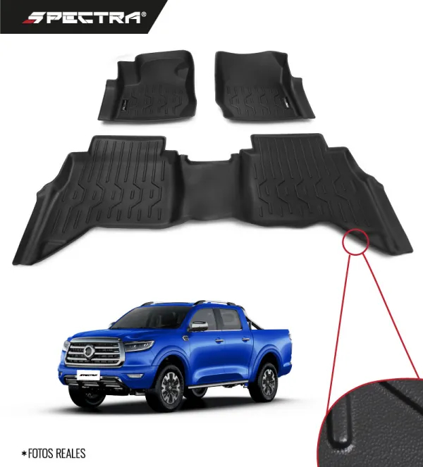 Great Wall Poer 2020-2026, Alfombras de Bandeja Lisas, 2 filas, Spectra.