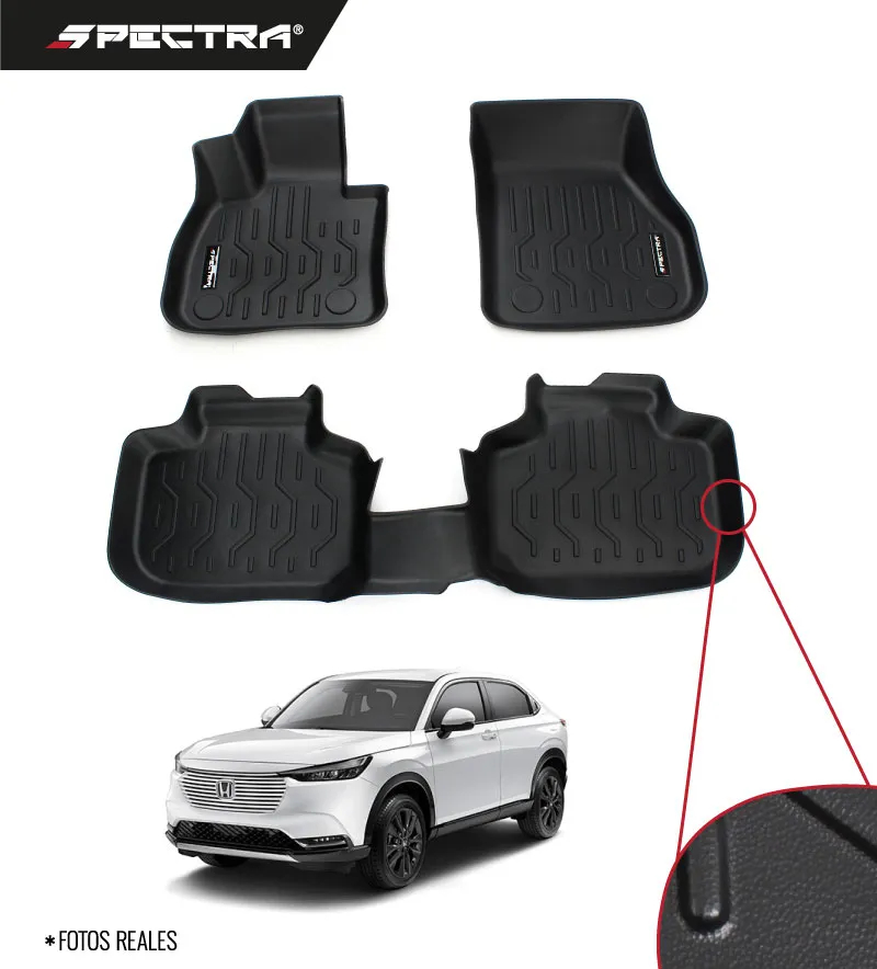 Honda HR-V 2022-2025, Alfombras de Bandeja Lisas, 2 filas, Spectra.