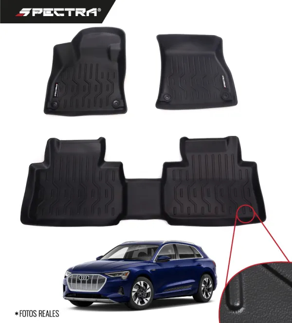 Audi E-tron 2021-2025, Alfombras de Bandeja LisaS, 2 filas, Spectra.