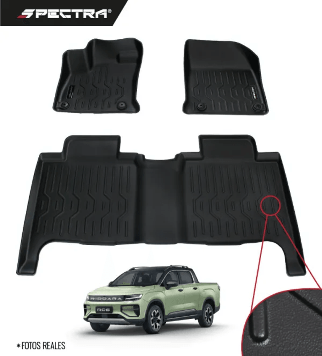 Geely Riddara 2025-2026, Alfombras de Bandeja Lisas, 2 filas, Spectra.
