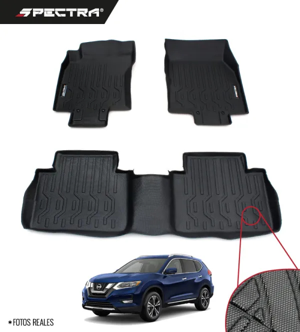 Nissan XTrail 2014-2021, Alfombras de Bandeja Antideslizante, Spectra