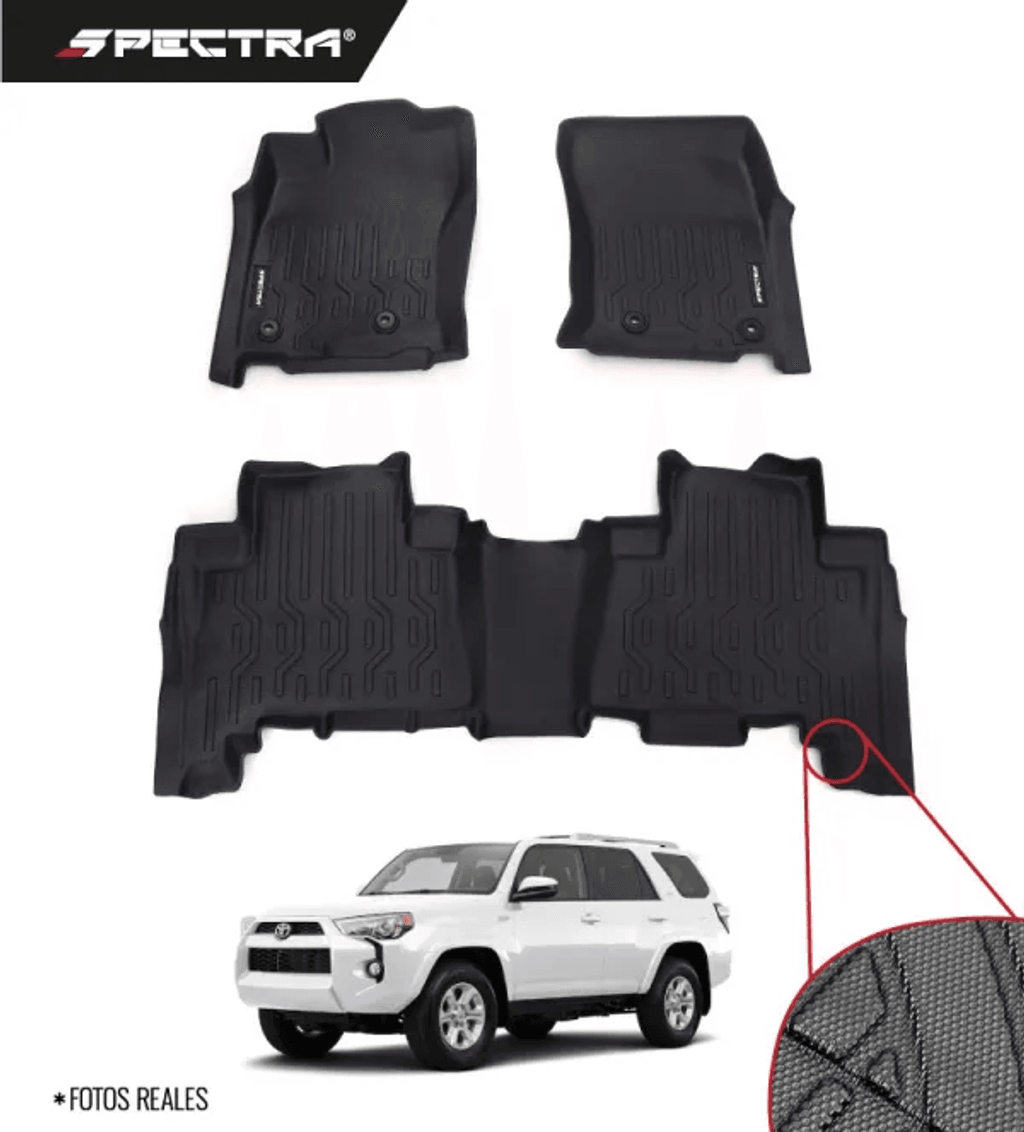 Toyota 4Runner 2010-2020, Alfombras de Bandeja Antideslizante, 2 filas, Spectra.