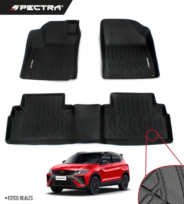 Geely Coolray 2021-2026, Alfombras de Bandeja Antideslizantes, 2 filas, Spectra