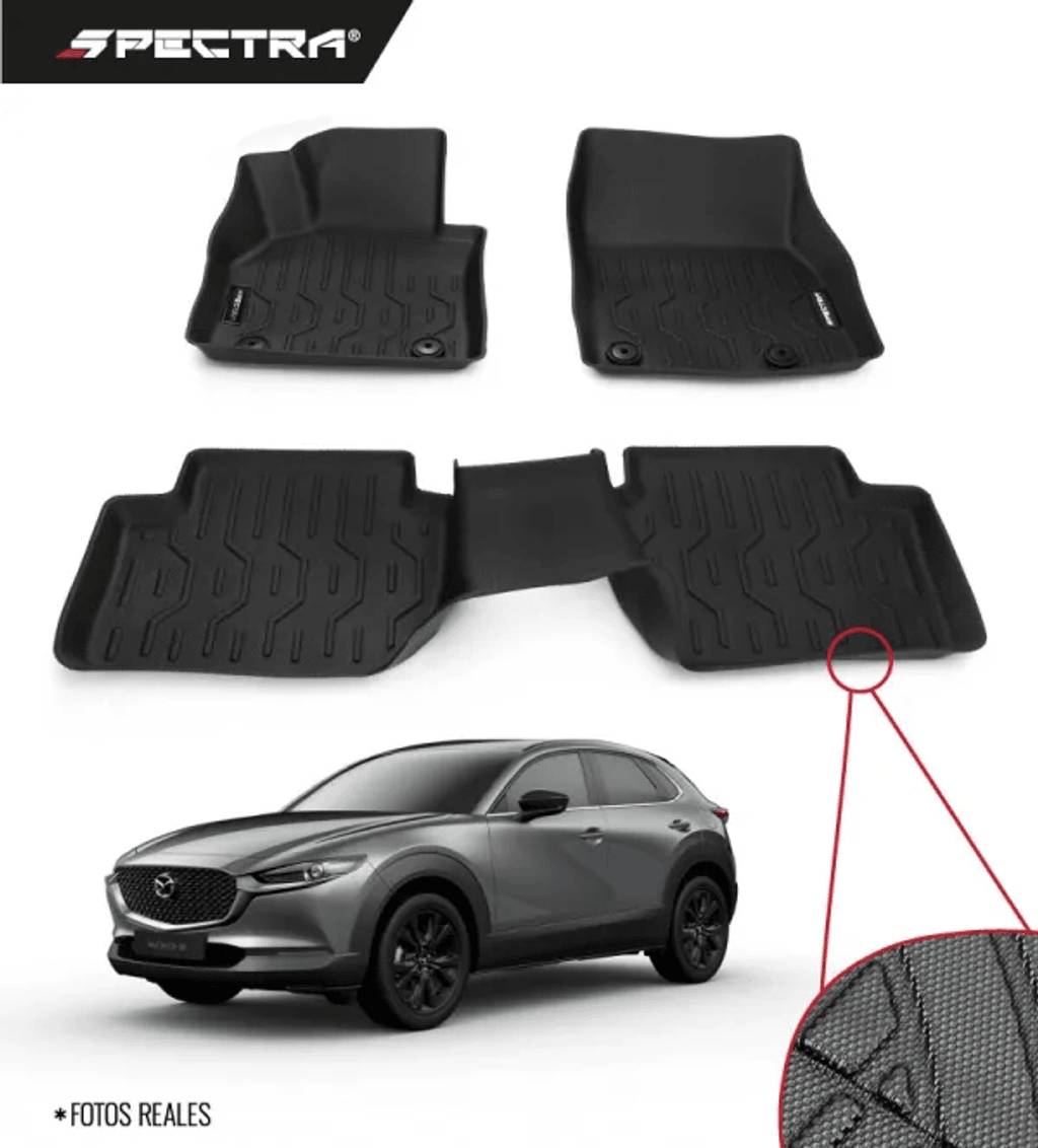 Mazda CX-30 2021-2025, Alfombra de Bandeja Antideslizante, 2 filas, Spectra