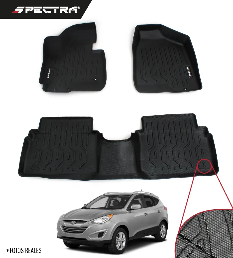 Hyundai Tucson 2010-2015, Alfombra de Bandeja Antideslizante, 2 Filas, Spectra