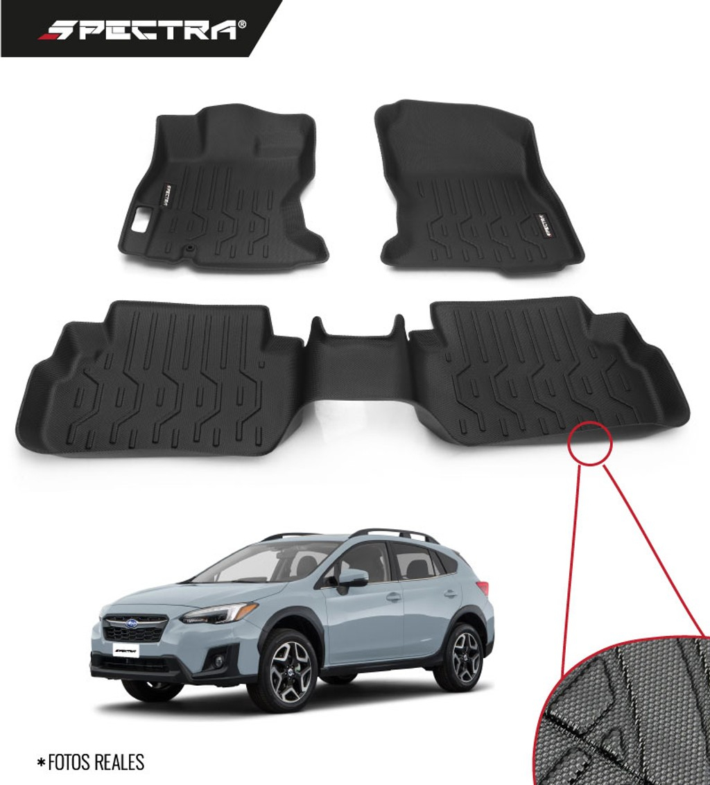 Subaru XV Crosstrek 2018-2025, Alfombras de Bandeja Corrugadas, 2 filas, Spectra.