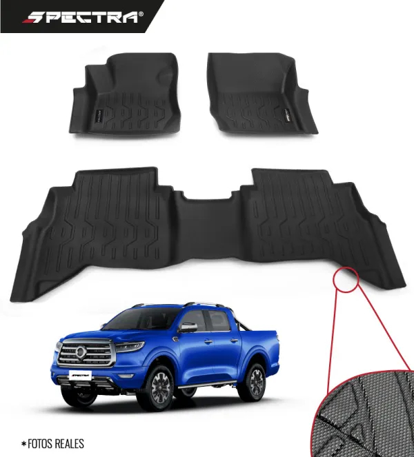 Great Wall Poer 2020-2026, Alfombras de Bandeja Corrugadas, 2 filas, Spectra.