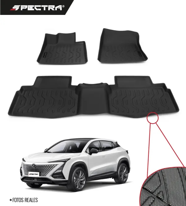 Changan Uni-T 2021-2025, Alfombras de Bandeja Antideslizantes, 2 filas, Spectra