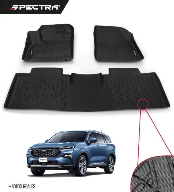 Ford Territory 2023-2025, Alfombras de Bandeja Antideslizante, 2 filas, Spectra.