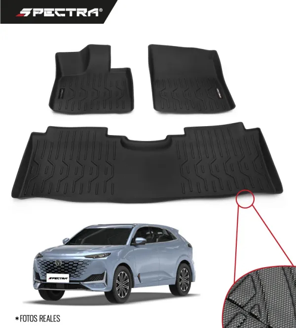Changan Uni-K 2022-2025, Alfombras de Bandeja Antideslizante, 2 filas, Spectra