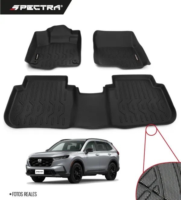 Honda CR-V 2023-2025, Alfombra de Bandeja Antideslizante, 2 filas, Spectra.