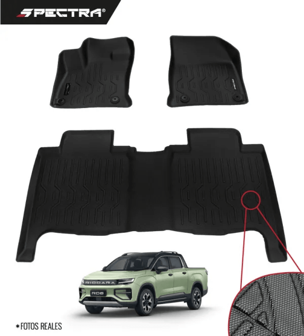Geely Riddara 2025-2026, Alfombras de Bandeja Antideslizantes 2 filas, Spectra.
