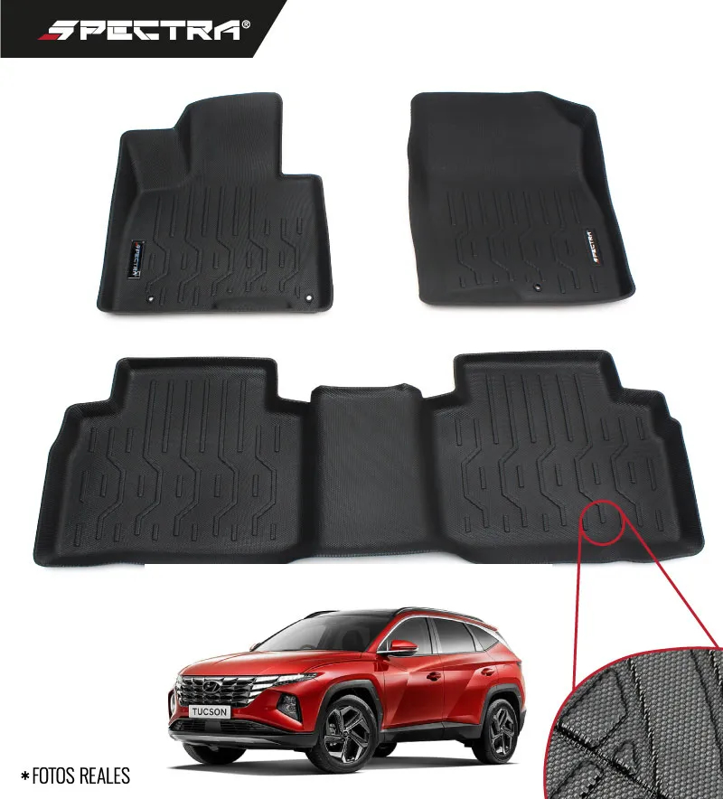 Hyundai Tucson 2022-2025, Alfombras de Bandeja Corrugadas, 2 filas, Spectra