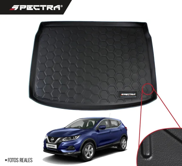 Nissan Qashqai 2013-2017, Alfombra de Bandeja Lisa, Cajuela, Spectra.