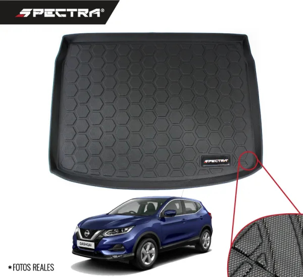 Nissan Qashqai 2013-2017, Alfombra de Bandeja Antideslizante, Cajuela, Spectra.
