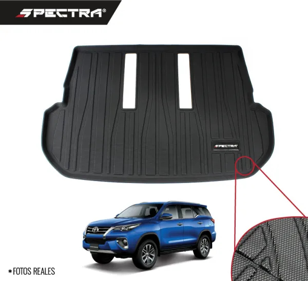 Toyota Fortuner 2016-2026, Alfombra de Bandeja Antideslizante, Cajuela, Spectra.