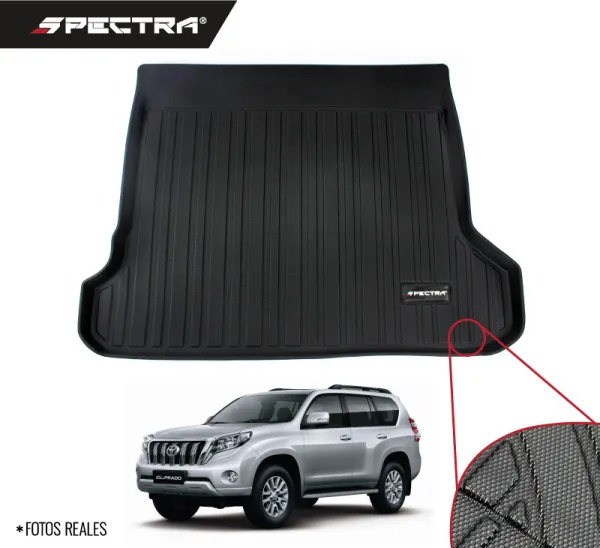 Toyota Prado 2014-2016, Alfombra de bandeja Antideslizante,  Cajuela de 5 Pasajeros, Spectra.