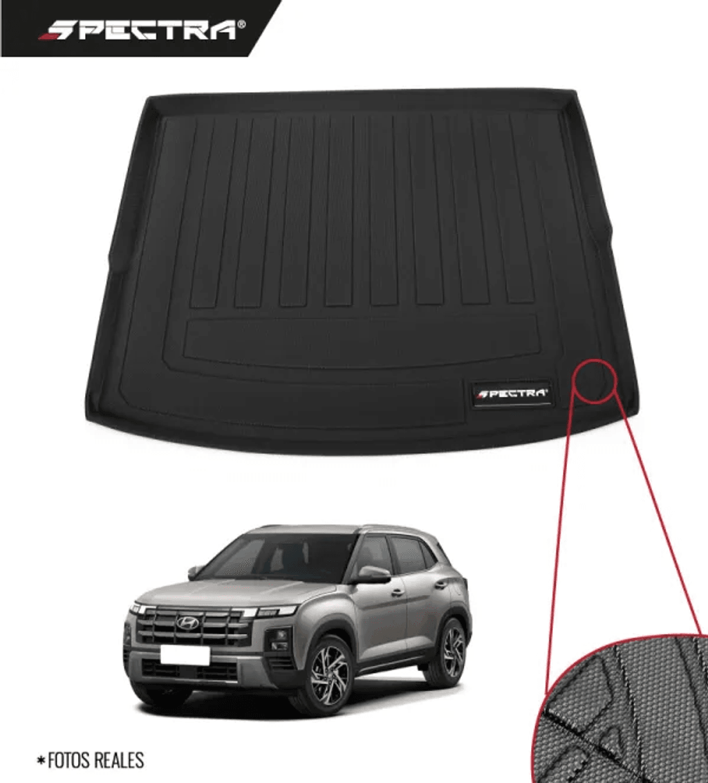 Hyundai Creta 2024-2025, Alfombra de Bandeja Antideslizante, Cajuela, Spectra