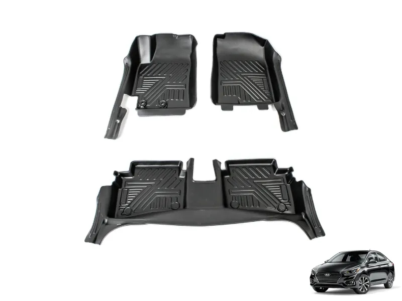 Hyundai Accent 2022-2026, Alfombra de Bandeja, 2 Filas, Spectra