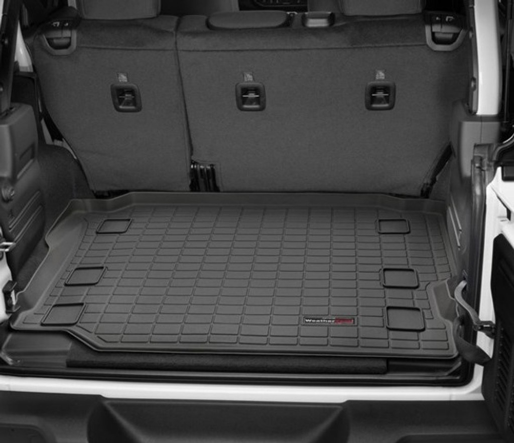 Jeep Wrangler 4 Puertas 2018-2024, Alfombras de Bandeja, Cajuela, WeatherTech.