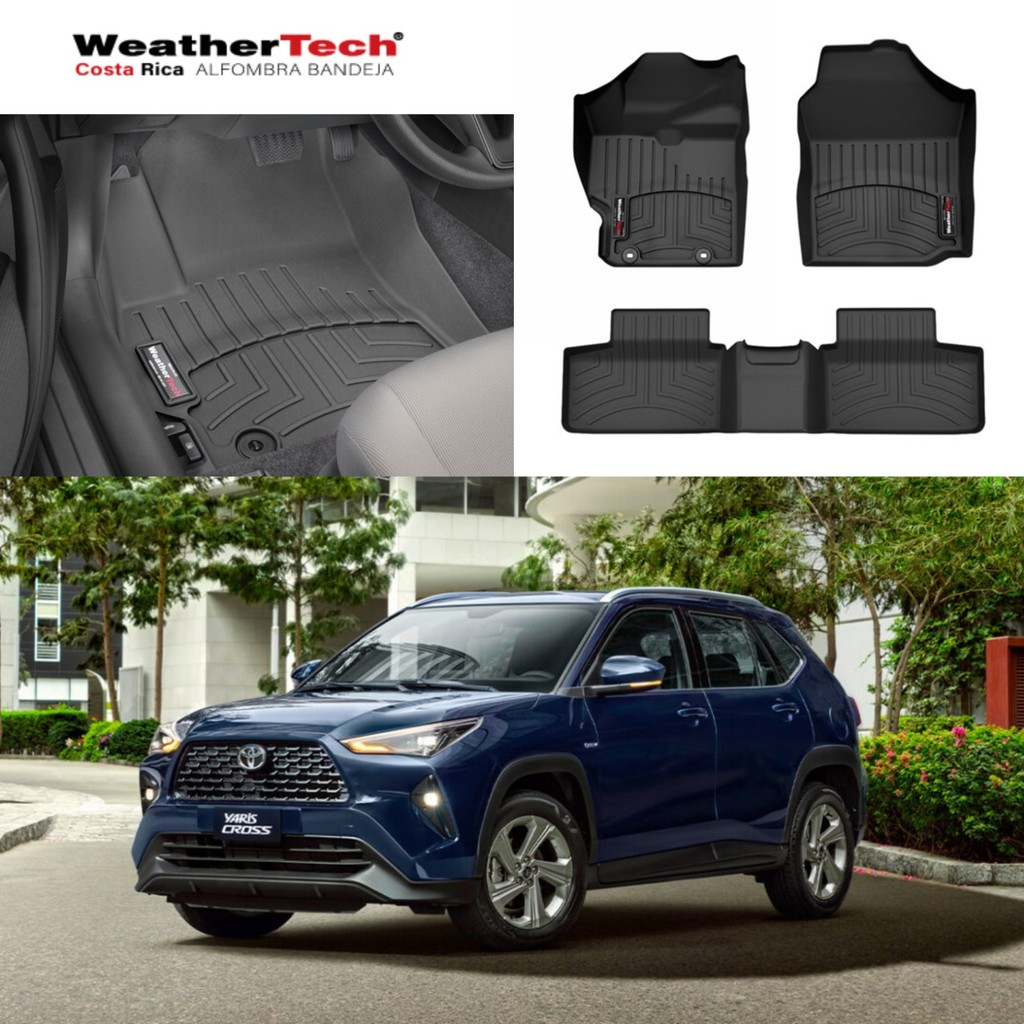 Combo Toyota Yaris Cross 2020-2025, Alfombras de Bandeja, 2 filas y cajuela, WeatherTech